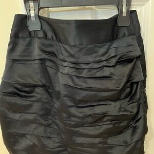 Elegant Black Ruffled Skirt